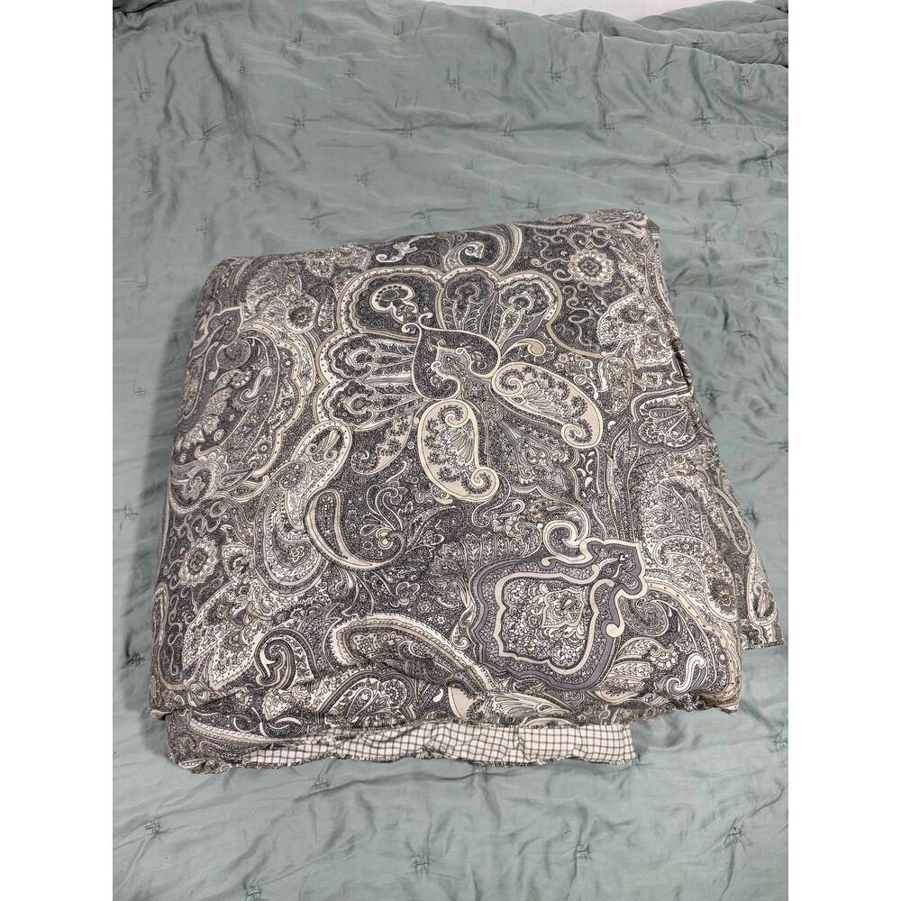Lauren Ralph Lauren Henry Full Queen Reversible Paisley Plaid Cotton Comforter